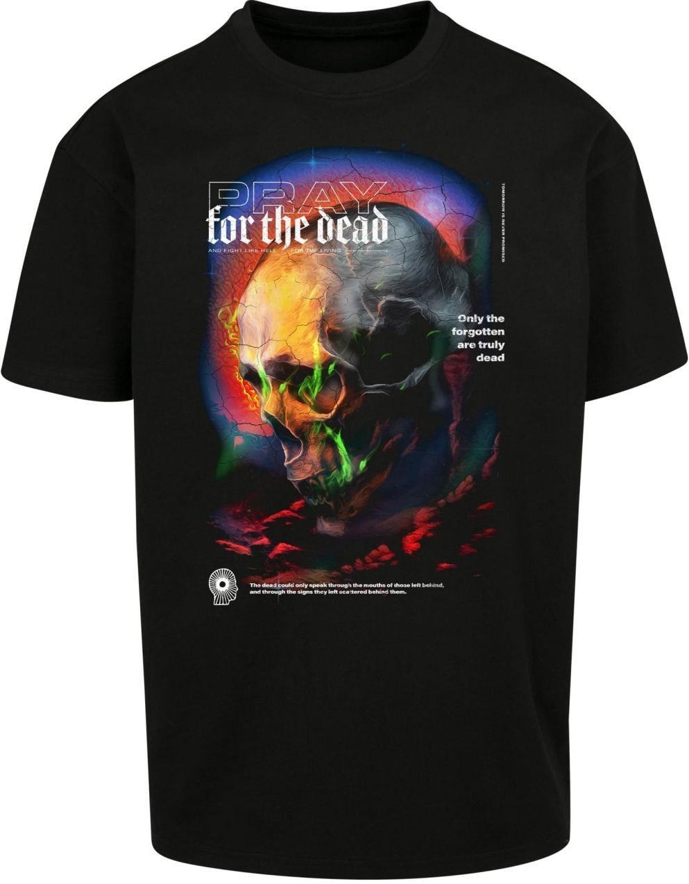 Oversize T-shirt Pray For The Dead black
