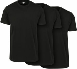 Basic T-shirt of 3 pieces black/black/black