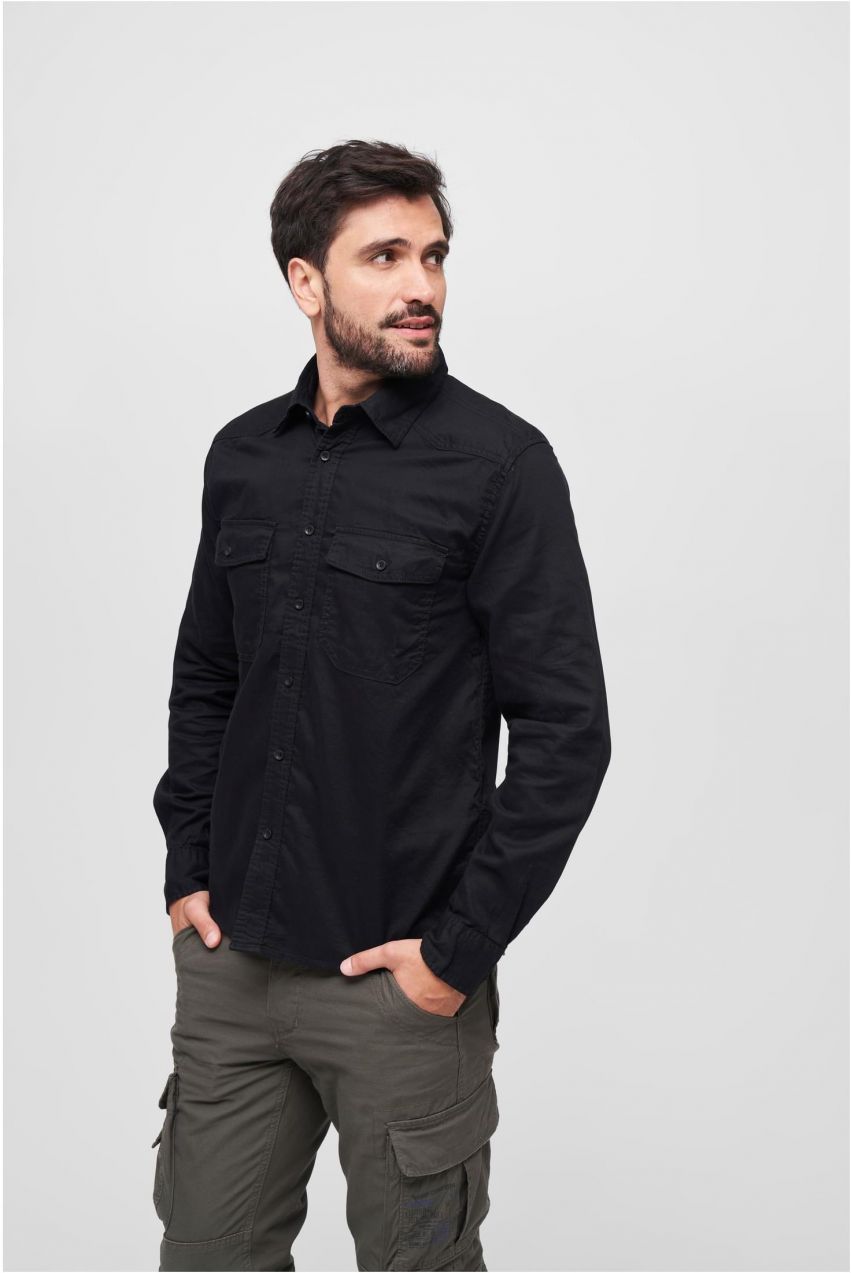 Flanellshirt black