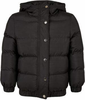 Girls' Puffer Hooded Jacket Black