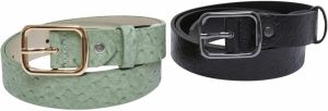 Ostrich Synthetic Leather Strap 2-Pack Black/Leaf