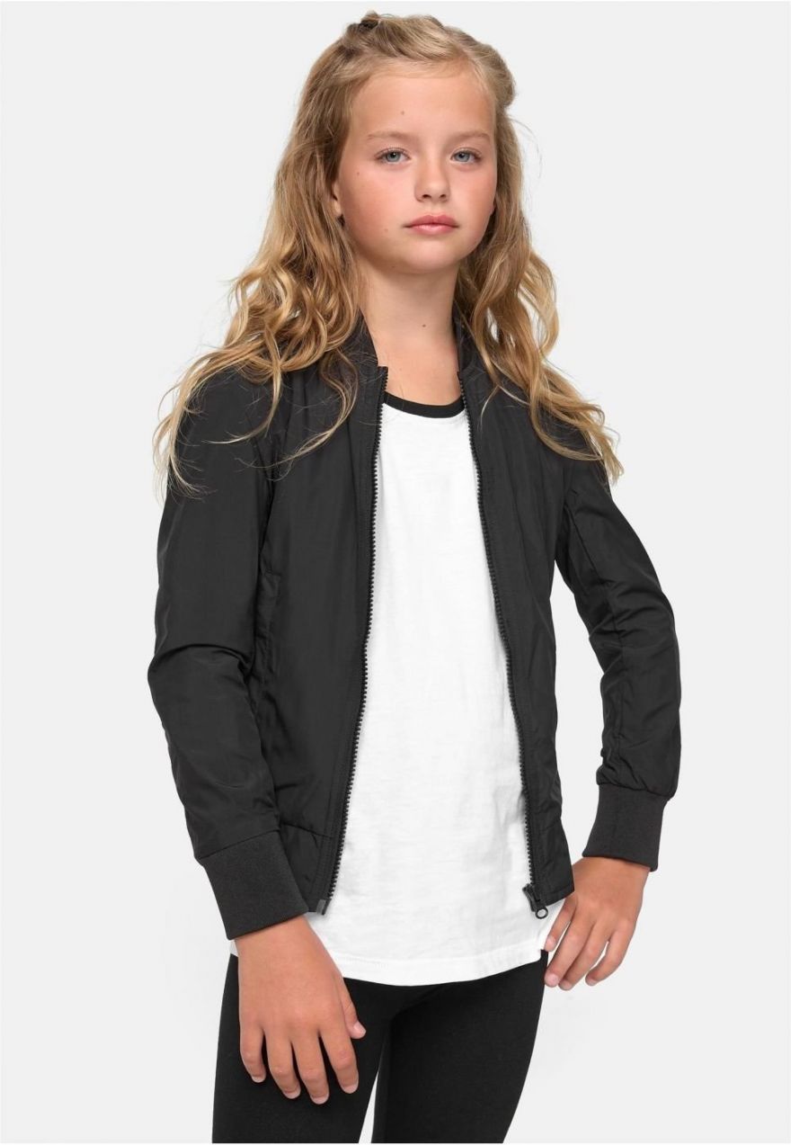 Girls' Light Bomber Jacket Black