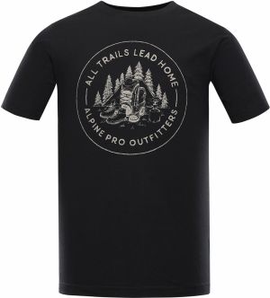 Men's cotton T-shirt ALPINE PRO LEFER black variant pc