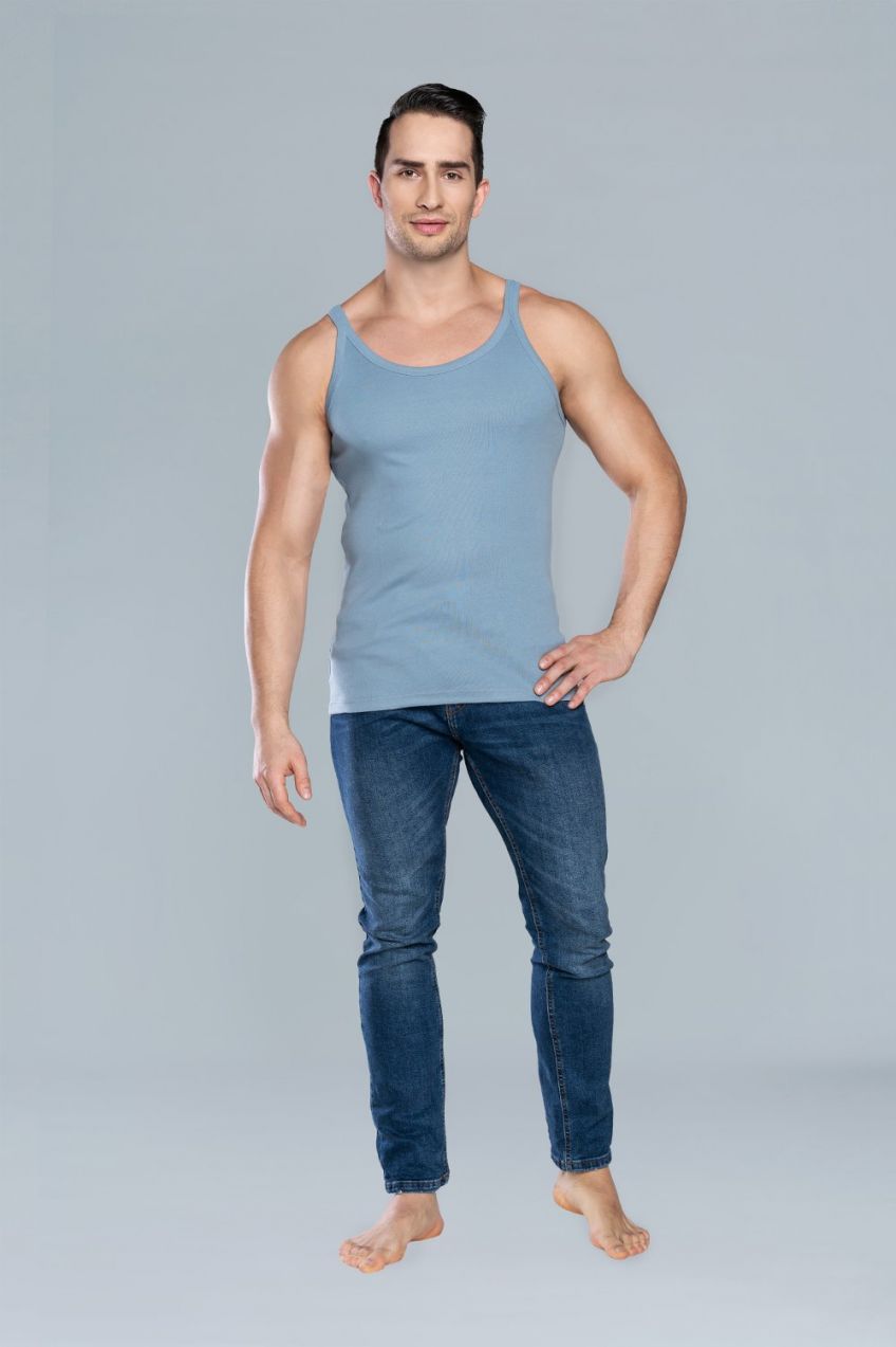 Paco tank top with narrow straps - grey