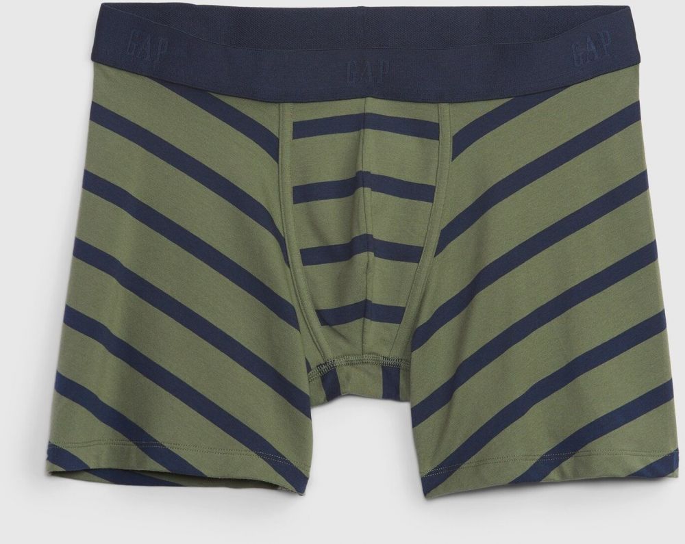 Čierno-zelené pánske pruhované boxerky GAP