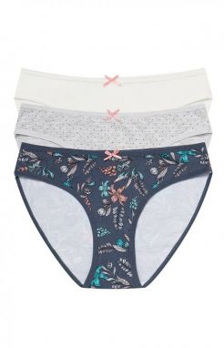 Panties Mimi 36508 K048 Set of 3 blue-gray