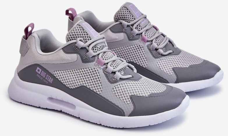 Ladies Trainers Sneakers Big Star LL274371 Grey