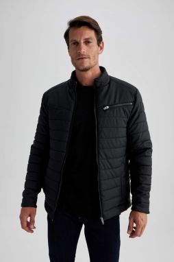 DEFACTO Slim Fit Kožený Kabát z Umelé Kože