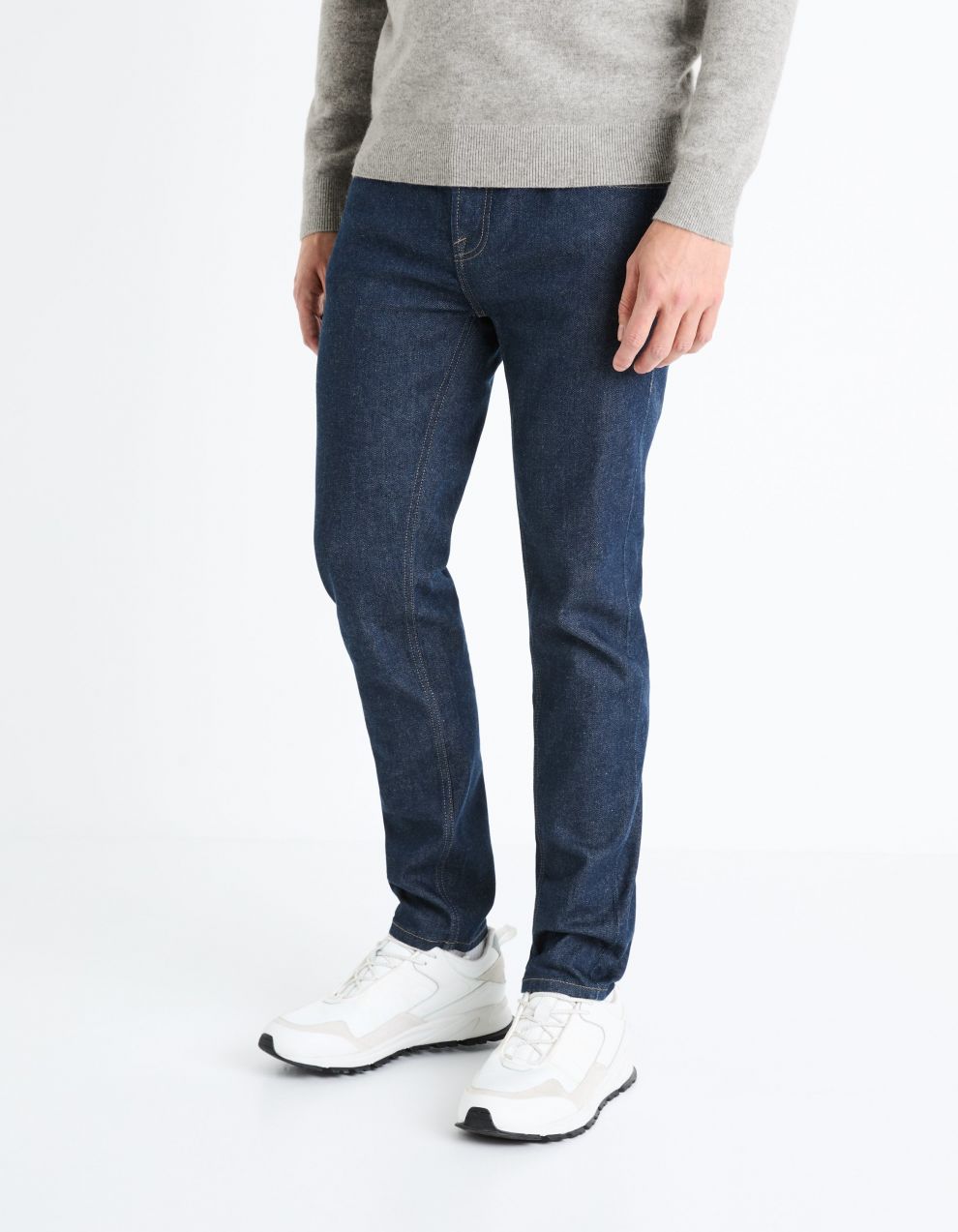 Tmavomodré pánske slim fit džínsy Celio Fotaper