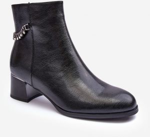 Leather low-heeled shoes black Rennie