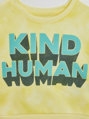 Žltá chlapčenská mikina Kind Human GAP
