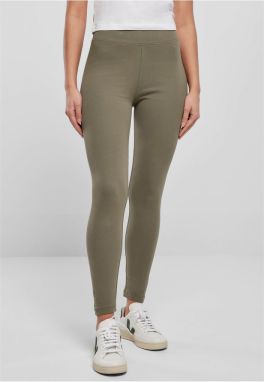 Women's High-Waisted Jersey Leggings - Olive
