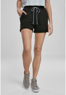 Women's beach terry shorts black