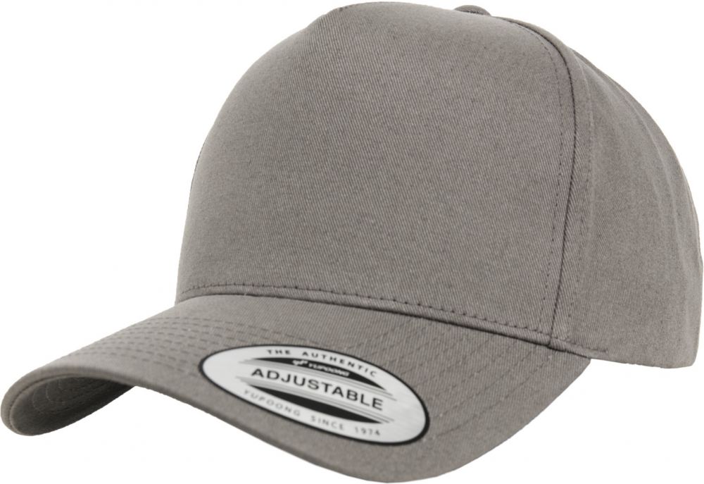 5-Panel Curved Classic Snapback Grey