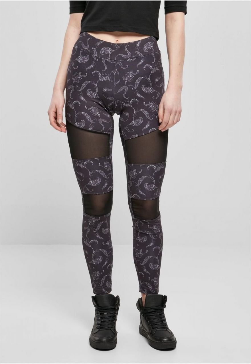 Women's Tech Mesh Leggings AOP blackpaisley