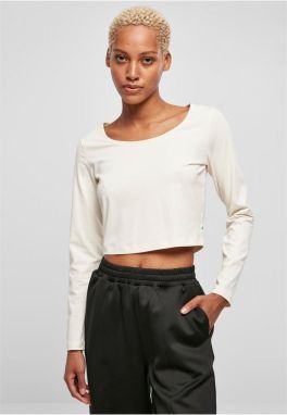 Women's Organic White Sand with Wide Neck and Long Sleeves