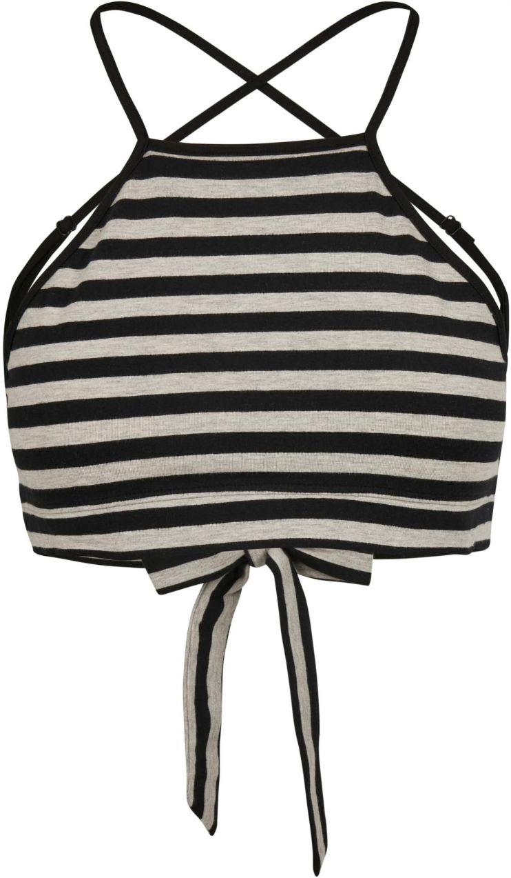 Women's triangle top black/grey