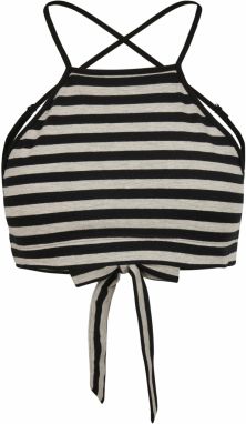 Women's triangle top black/grey