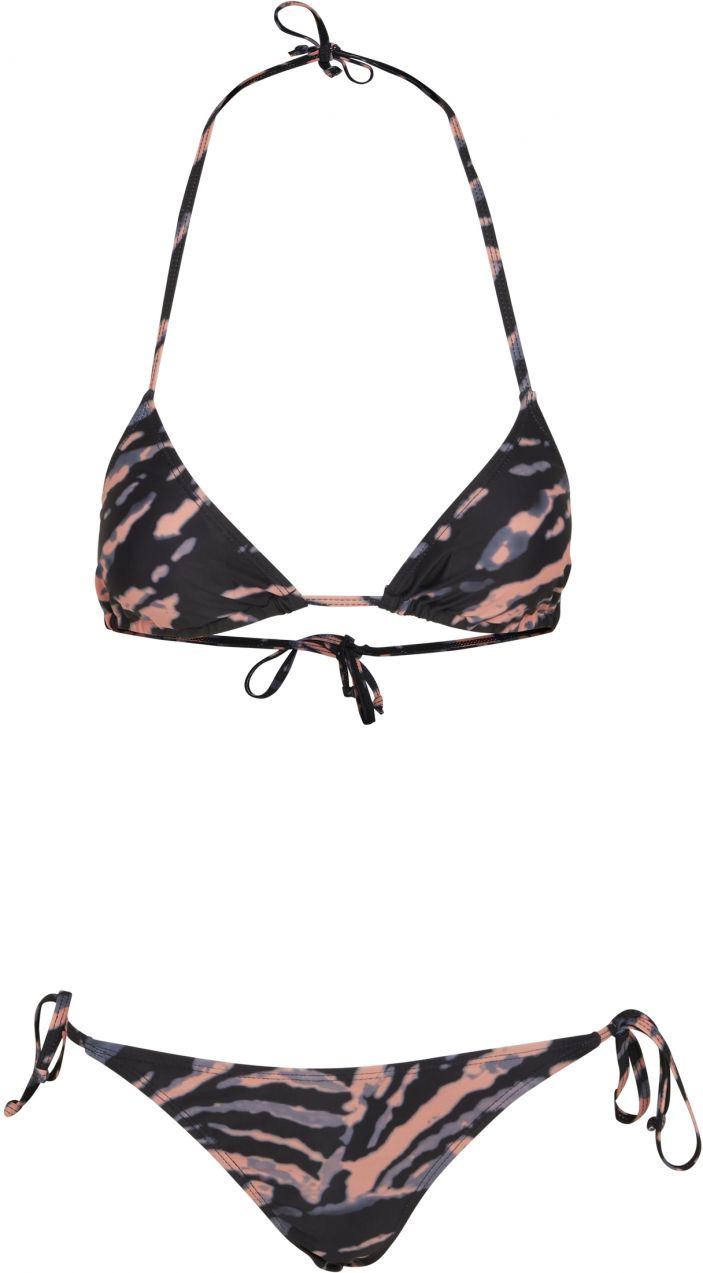 Women's tie-dye bikini vintageblue/papaya