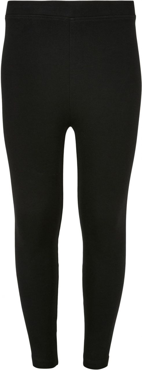 High-waisted jersey leggings for girls - black