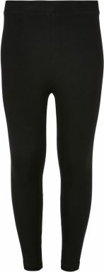 High-waisted jersey leggings for girls - black