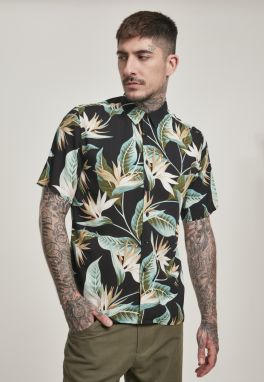 Blossoms Resort Shirt Black/Floral