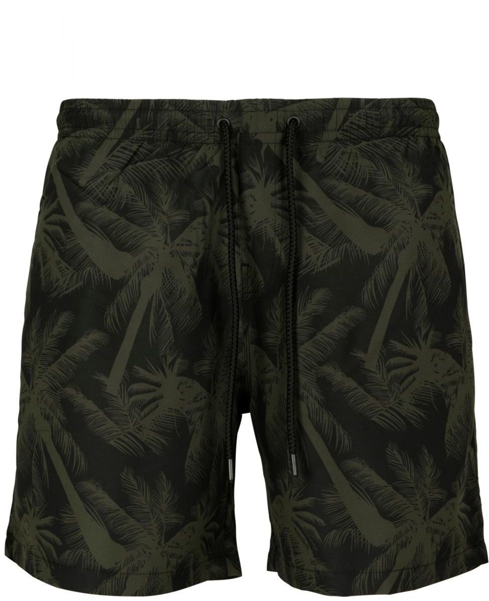 Palm/olive swim shorts