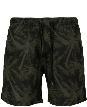 Palm/olive swim shorts