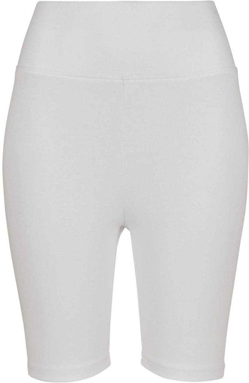 Women's high-waisted cycling shorts white