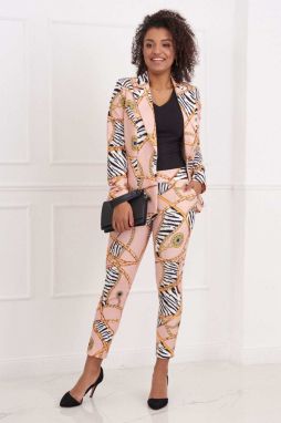 Elegant trousers with powder pattern