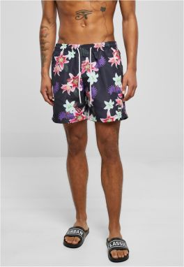Patterned swimsuit shorts dark jungle aop
