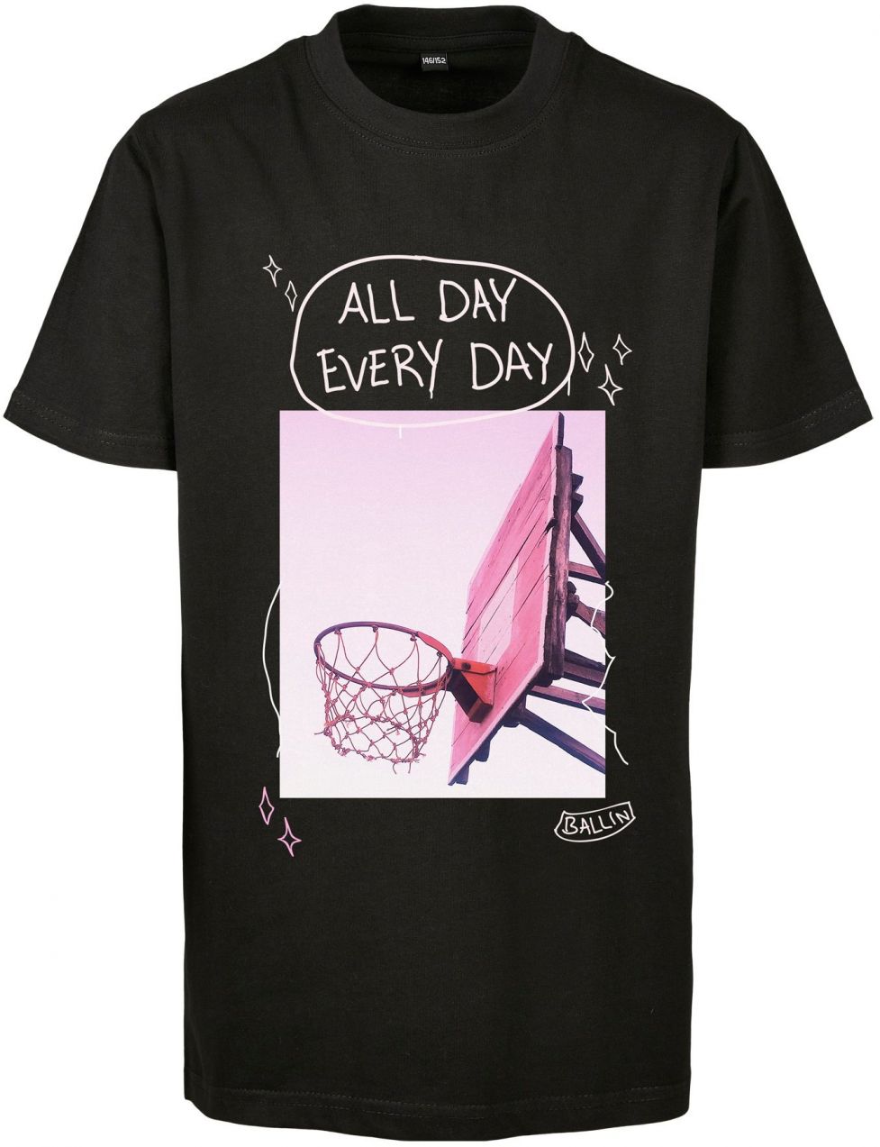 Children's black t-shirt for the whole day every day