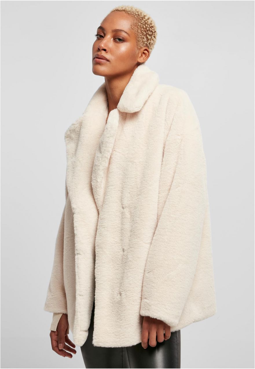 Women's Teddy jacket with whitesand lapel