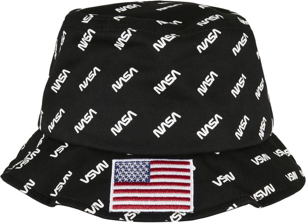 NASA Allover Bucket Black Cap