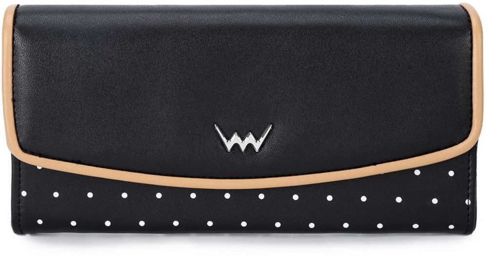 Čierna dámska bodkovaná peňaženka VUCH Alfio Dotty Black