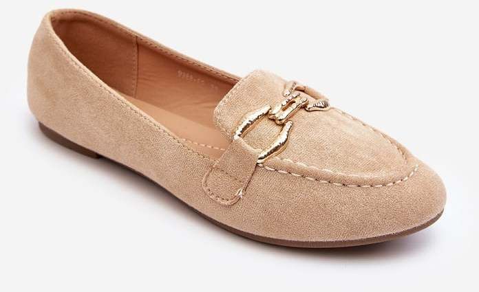 Women's beige Ghana loafers with embellishment