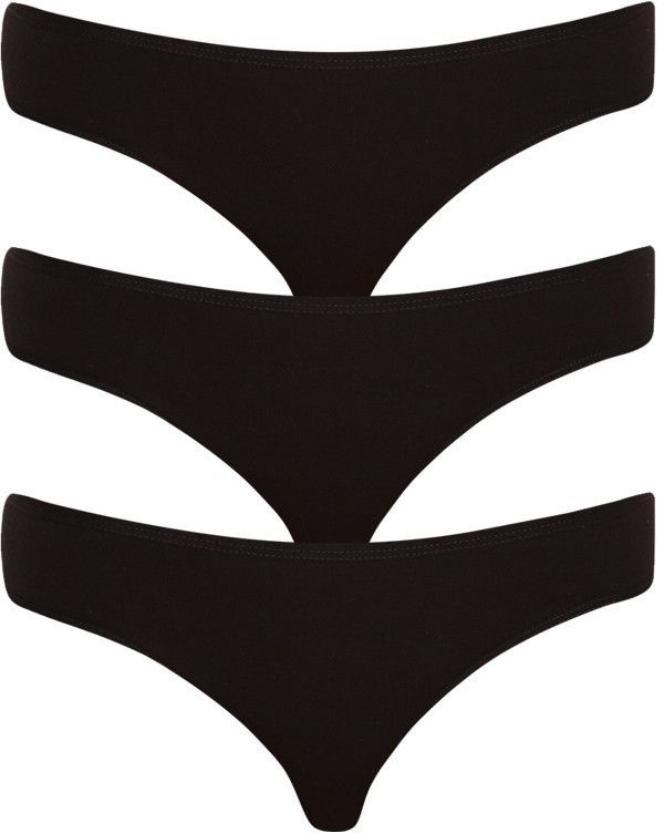 3PACK women's panties Nedeto black