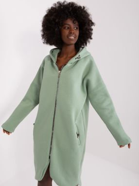 Pistachio Oversize Zip-Up Hoodie