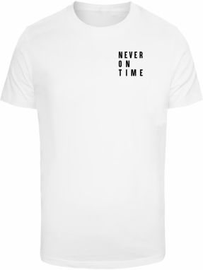 Men's T-shirt Never On Time - white