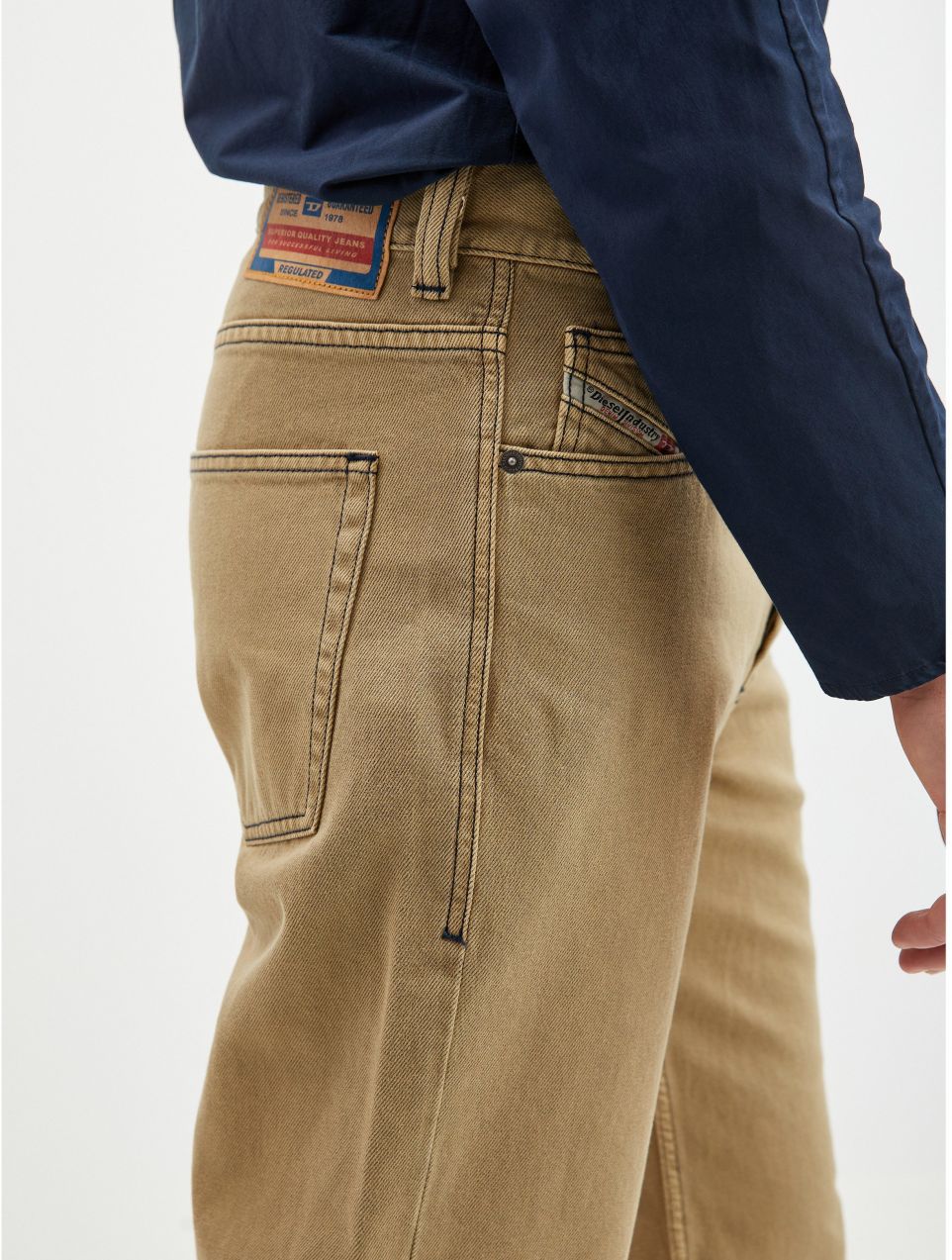 Slim fit pre mužov Diesel - svetlohnedá