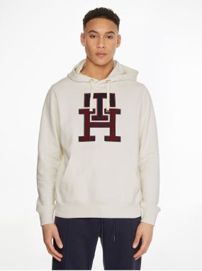 Mikiny s kapucou pre mužov Tommy Hilfiger - krémová