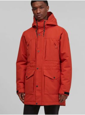 Tehlová pánska zimná parka s kapucňou O'Neill Journey Parka