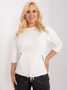 Cotton blouse plus size Ecru