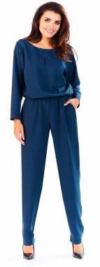 Infinite You Woman's Jumpsuit M142 Navy Blue