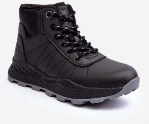 Children's insulated trekking shoes Trapper Black Big Star