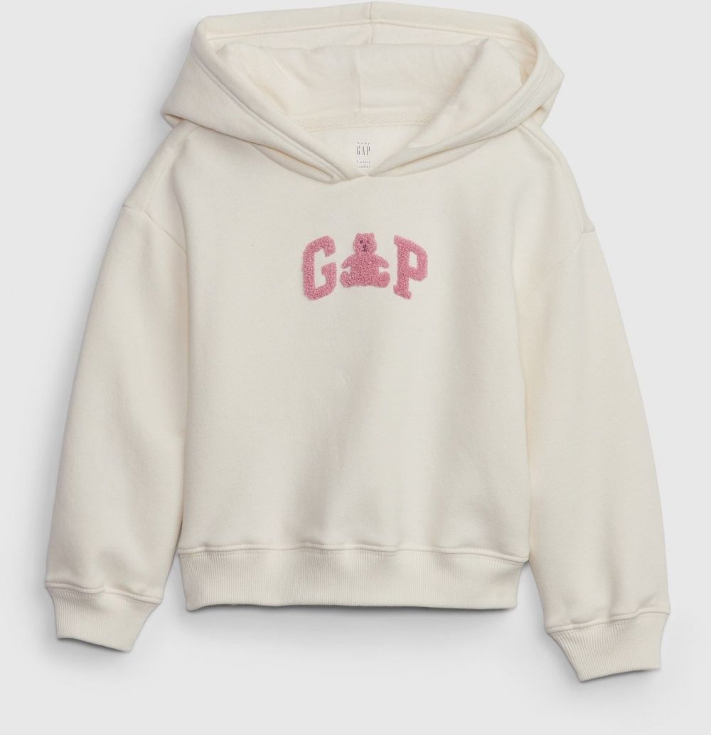 Krémová dievčenská mikina s kapucňou GAP
