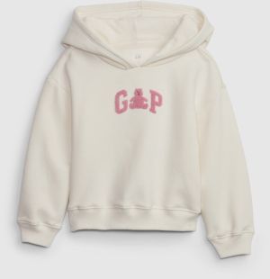 Krémová dievčenská mikina s kapucňou GAP
