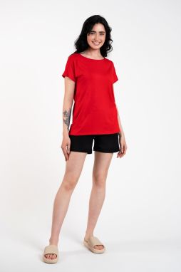 Women's blouse Ksenia with short sleeves - red