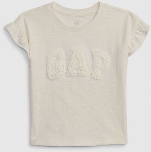Béžové dievčenské tričko s volánikmi GAP