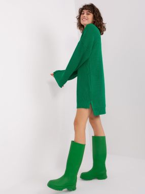 Green women's knitted dress